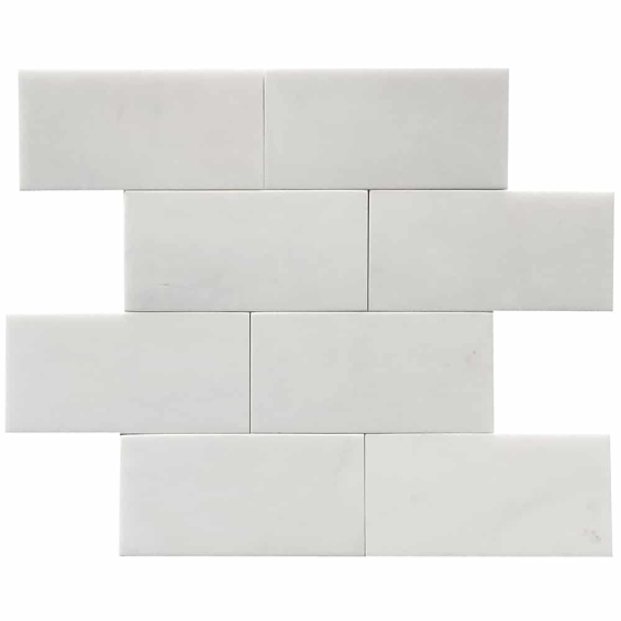 Thassos White - Rectangle Field Tile Premium 6x12-Honed