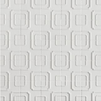 Studio Moderne - Ecru Gloss Crackle Petite Imperial Pattern Decorative Field