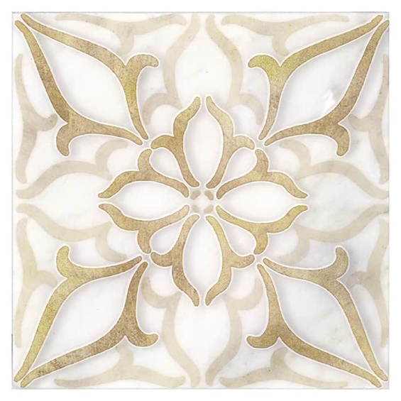 Petals-PatternGold-on-Carrara